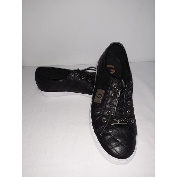 Guess Sz 7.5M G by Guess Black & Gold Backer 2 Quilted Sneakers - Picture 4 of 10